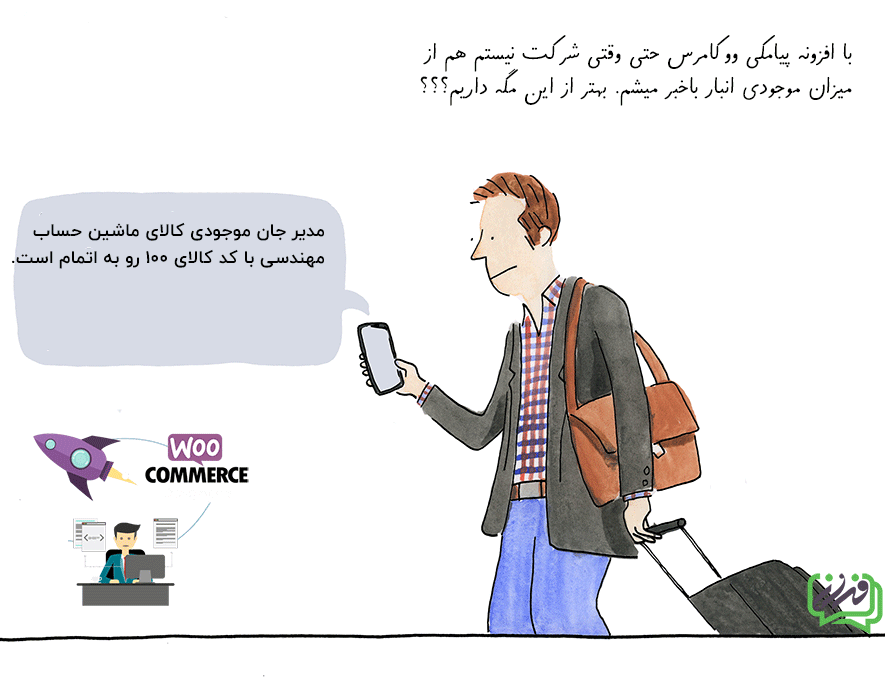 ارسال پیامک از طریق ووکامرس برای پیگیری سفارشات