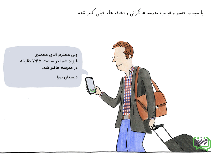 شرویس پیامکی برای سیستم حضور و غیاب مدارس