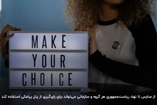 تصویر: رای گیری با استفاده از پنل پیامکی
