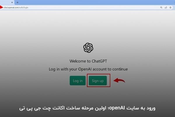 اولین مرحله ساخت اکانت چت‌جی‌پی‌تی؛ ورود به سایت openAI