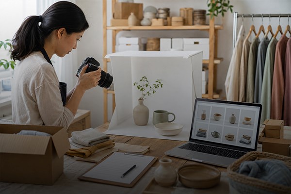 صاحب کسب‌وکار در شروع فروش آنلاین محصولات خود از طریق فروشگاه اینترنتی