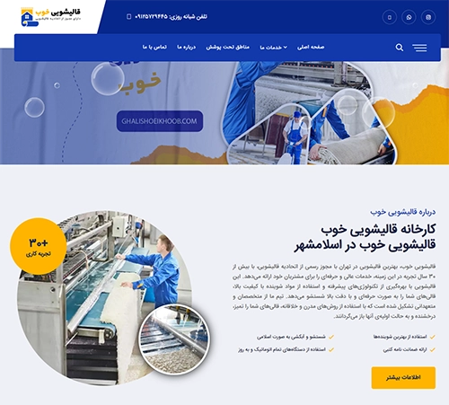 طراحی سایت قالیشویی
