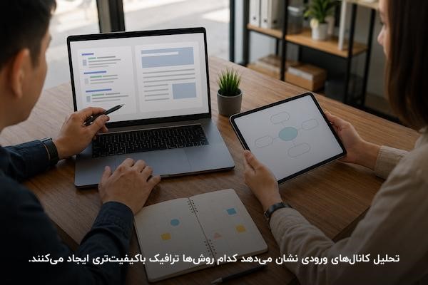 تحلیل کانال‌های ورودی و رفتار مخاطبان برای بهبود ترافیک سایت