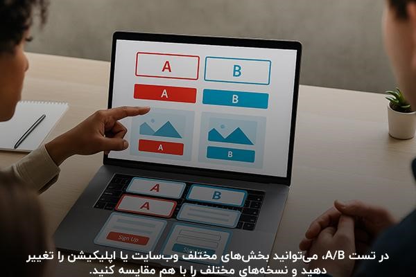 توضیح موارد قابل a/b تست و مثالهای کمککننده