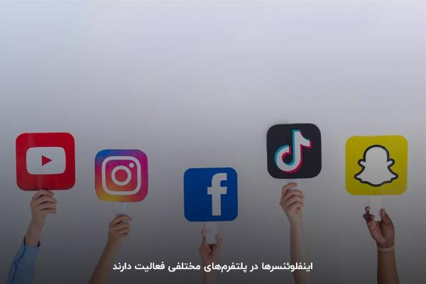 تقسیم‌بندی انواع اینفلوئنسر براساس پلتفرم مورداستفاده: اینستاگرام، یوتیوب و …