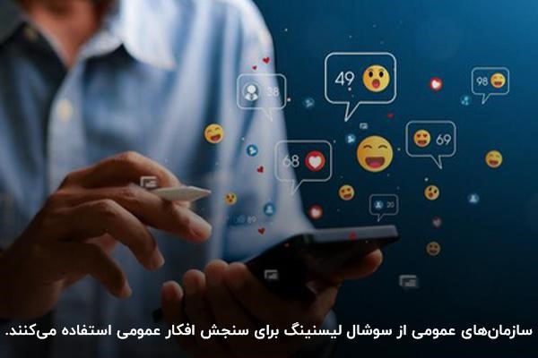 استفاده سازمان‌های دولتی و عمومی از سوشال لیسنینگ برای سنجش افکار عمومی 