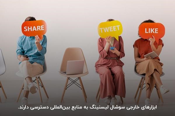 دسترسی ابزارهای خارجی سوشال لیسنینگ به منابع بین‌المللی 