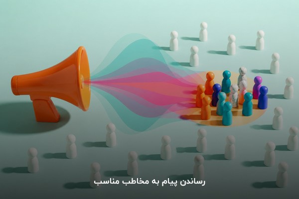 مگافون تبلیغاتی در حال انتقال هدفمند پیام به گروه مشخصی از مخاطبان