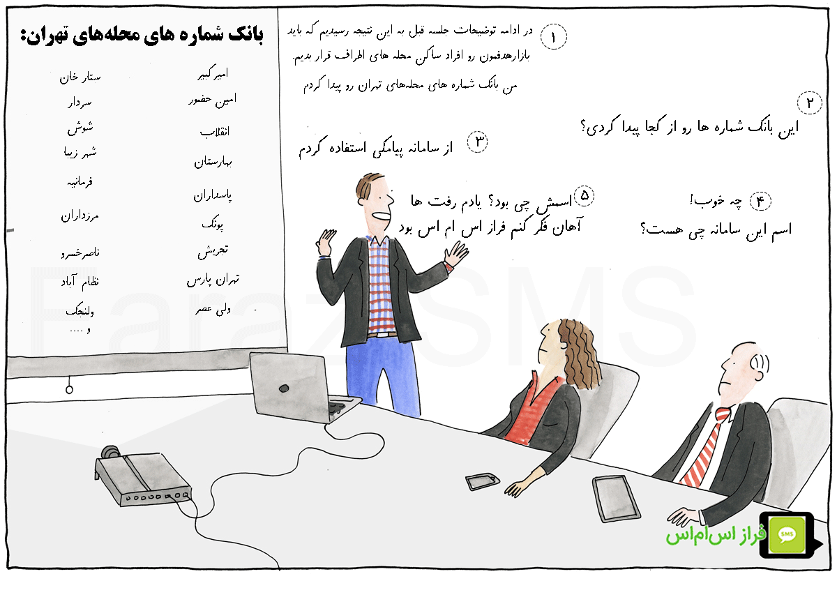 ارسال اس ام اس تبلیغاتی منطقه ای به محله های تهران 